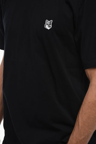 Crewneck T-shirt with FOX Embroidery