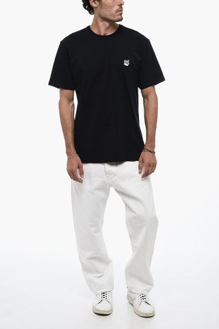 Crewneck T-shirt with FOX Embroidery