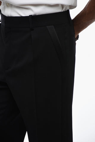 Grain de Poudre Smoking Pants with Straight Leg