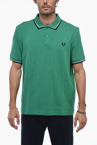 Piquet Cotton Polo with Embroidery