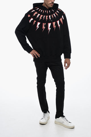 Fleece Cotton FAIRISLE THUNDERBOLT Hoodie