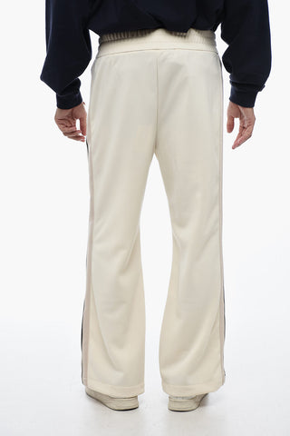 Flared Fit Track Pants with Contrasting Bands
