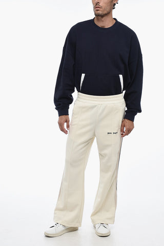 Flared Fit Track Pants with Contrasting Bands