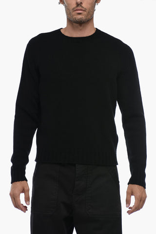 Maglia in Misto Lana con Logo Ricamato