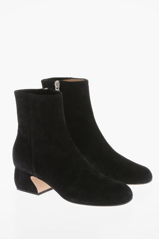 SI Covered Heel Suede Booties 5cm