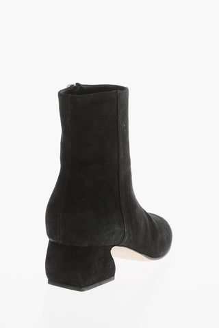 SI Covered Heel Suede Booties 5cm