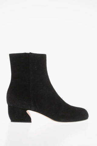 SI Covered Heel Suede Booties 5cm