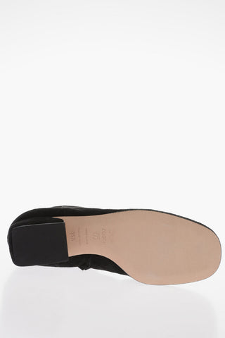 SI Covered Heel Suede Booties 5cm