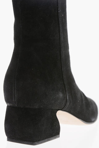 SI Covered Heel Suede Booties 5cm