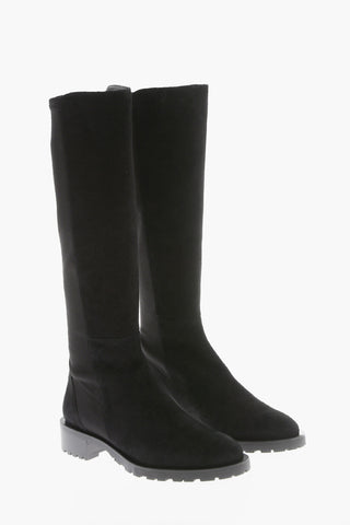 Under-the-Knee 5050 Suede and Fabric Boots
