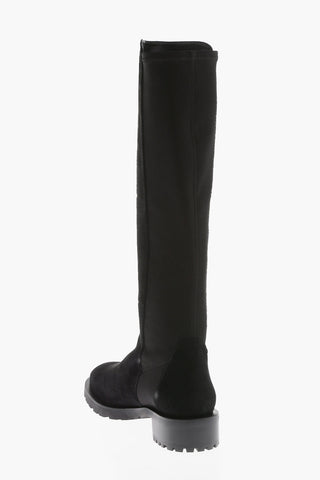 Under-the-Knee 5050 Suede and Fabric Boots