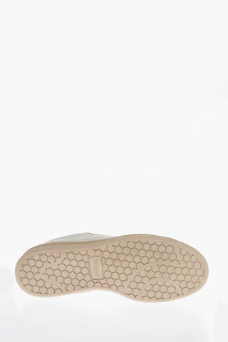 Logo Print Leather Low-Top Sneakers