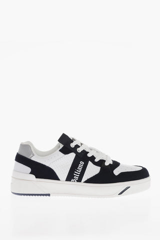 Bicolor Low-Top Sneakers With Suede Details