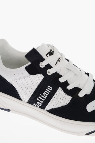 Bicolor Low-Top Sneakers With Suede Details
