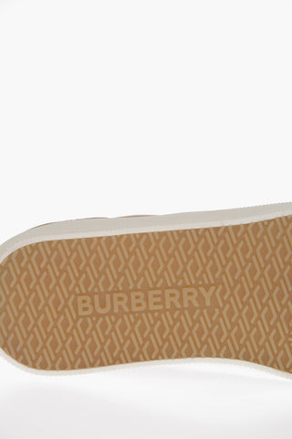 Pointed Lace-up Sneakers with Tartan Motif
