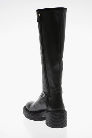 Knee-Length SOHO Leather Boots with Carrion Sole