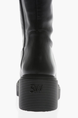 Knee-Length SOHO Leather Boots with Carrion Sole