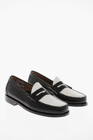 Two-toned Leather Penny Loafers