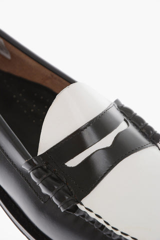 Two-toned Leather Penny Loafers