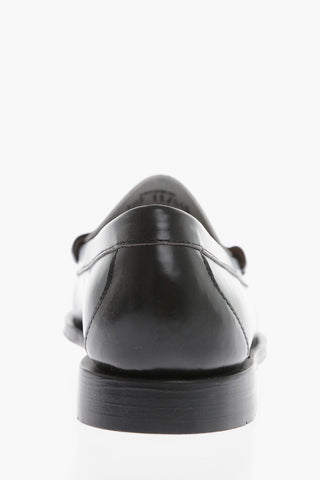 Two-toned Leather Penny Loafers