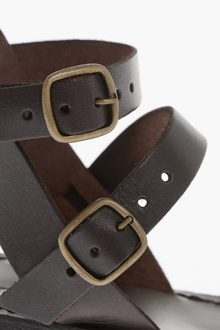 Sandali In Pelle Con Fibbia