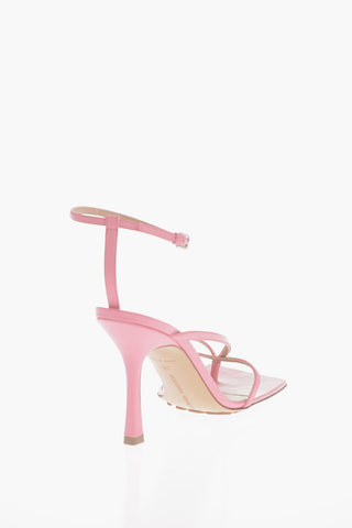 Leather Sandals With Straps 10 cm