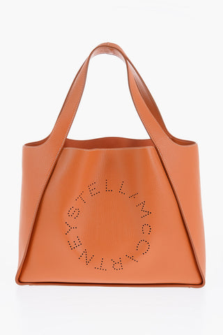 Borsa Tote In Pelle Vegana Con logo Traforato