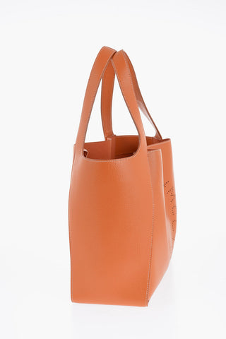 Borsa Tote In Pelle Vegana Con logo Traforato