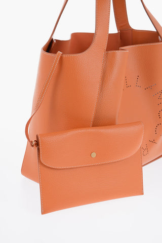 Borsa Tote In Pelle Vegana Con logo Traforato