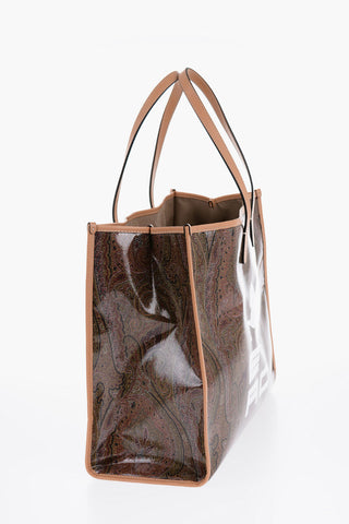 Logo print Tote Bag With Piasley Pattern
