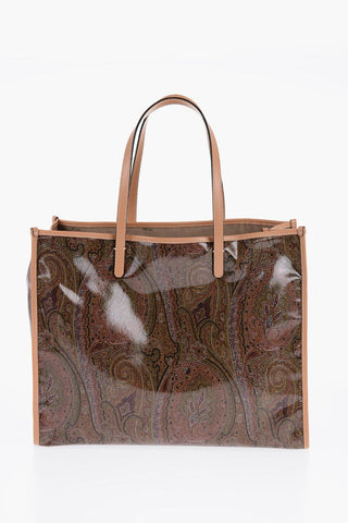 Logo print Tote Bag With Piasley Pattern