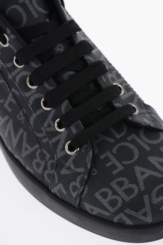 Low-Top Sneakers With Allover Jacquard Logo