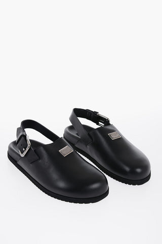 Sabot In Pelle Con Slingback