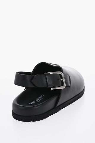 Sabot In Pelle Con Slingback