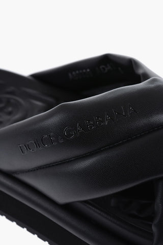 Vegan Leather Criss Cross Slides