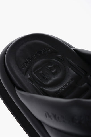 Vegan Leather Criss Cross Slides
