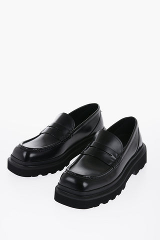 Brushed Leathers Penny Loafers