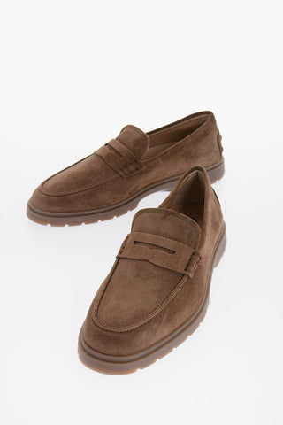 Suede Leather Penny Loafers