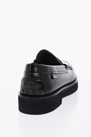 Brushed Leather Penny Loafers