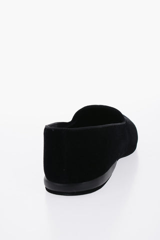 Embroidered TRITON CROWN Velour Loafers