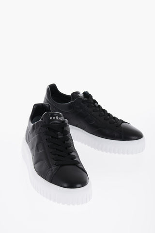 Leather Low-Top Sneakers With Creeper Sole