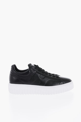 Leather Low-Top Sneakers With Creeper Sole