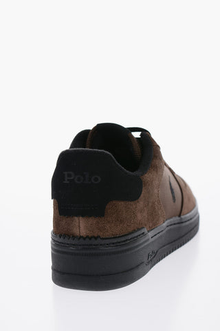 Sneakers Low-Top In Pelle Scamosciata Con Ricamo