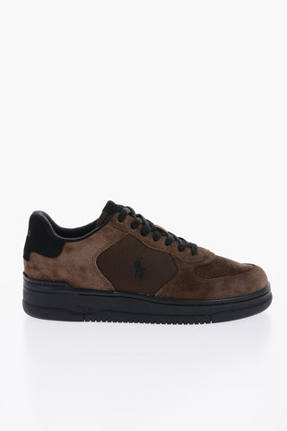 Sneakers Low-Top In Pelle Scamosciata Con Ricamo