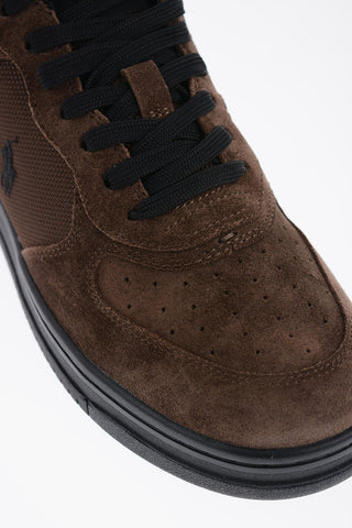 Sneakers Low-Top In Pelle Scamosciata Con Ricamo