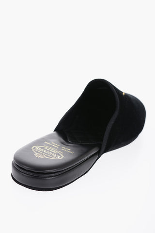 Sabot In Velluto ARIEL CROWN Con Ricamo