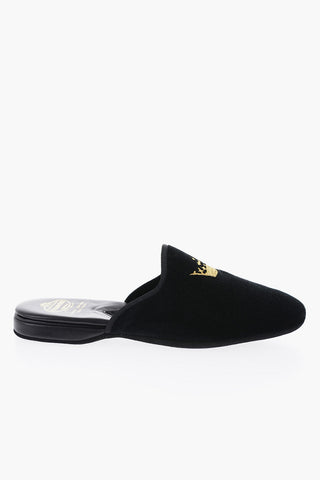 Sabot In Velluto ARIEL CROWN Con Ricamo