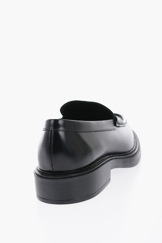 Brushed Leather Penny Loafers