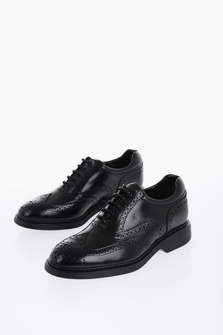 Leather Oxfords With Brogues details