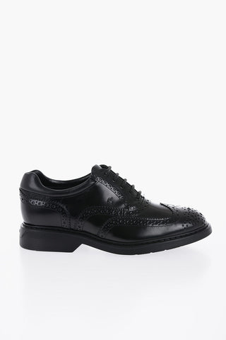 Leather Oxfords With Brogues details